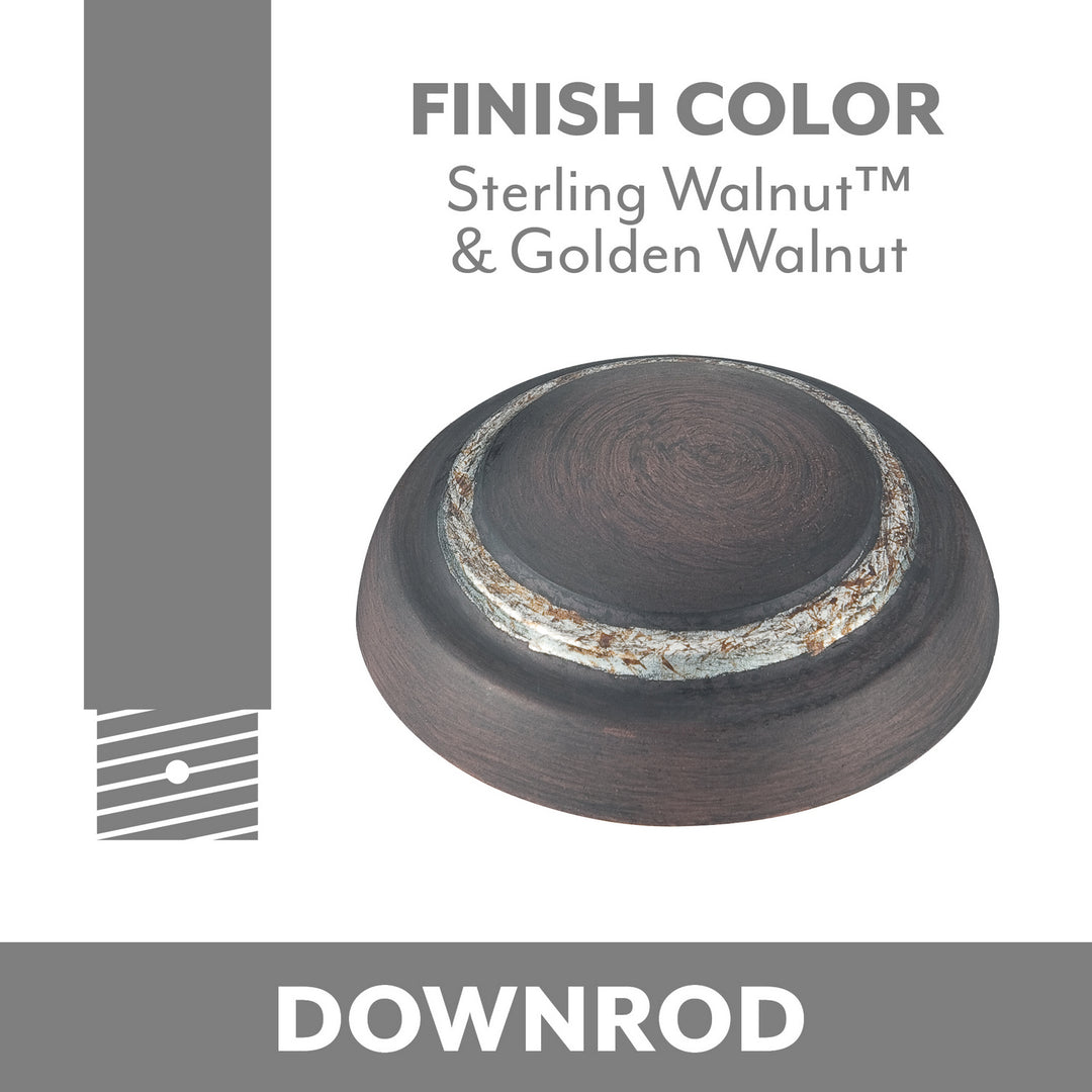 Ceiling Fan Downrod in Sterling Walnut/Golden Walnut