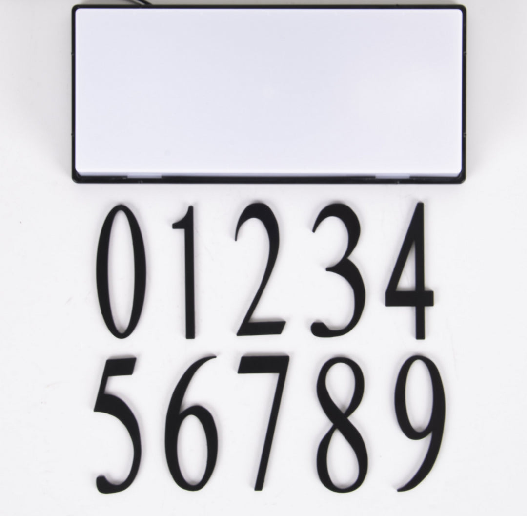 Address Plaque Surface Mount Address Plaque Number - 0 in Flat Black