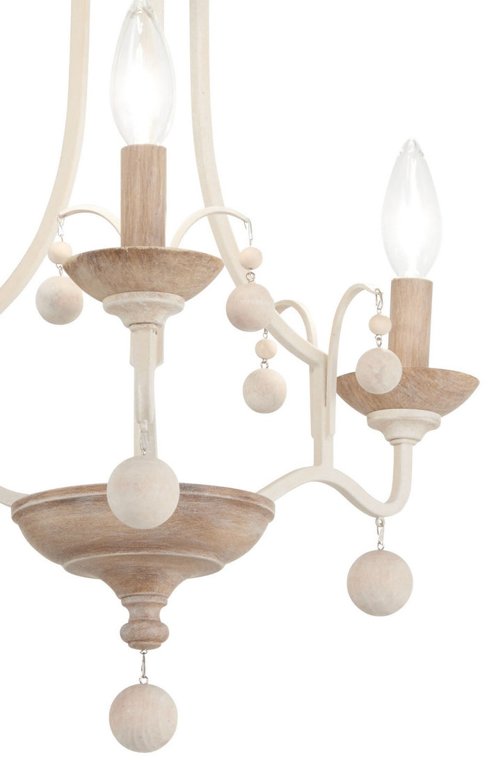 Minka Lavery Colonial Charm Three Light Semi Flush Mount in White Wash & Sun Dried Clay