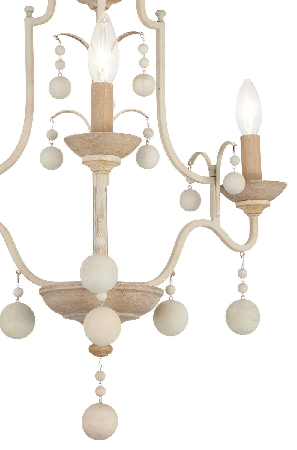 Minka Lavery Colonial Charm Three Light Chandelier in White Wash & Sun Dried Clay