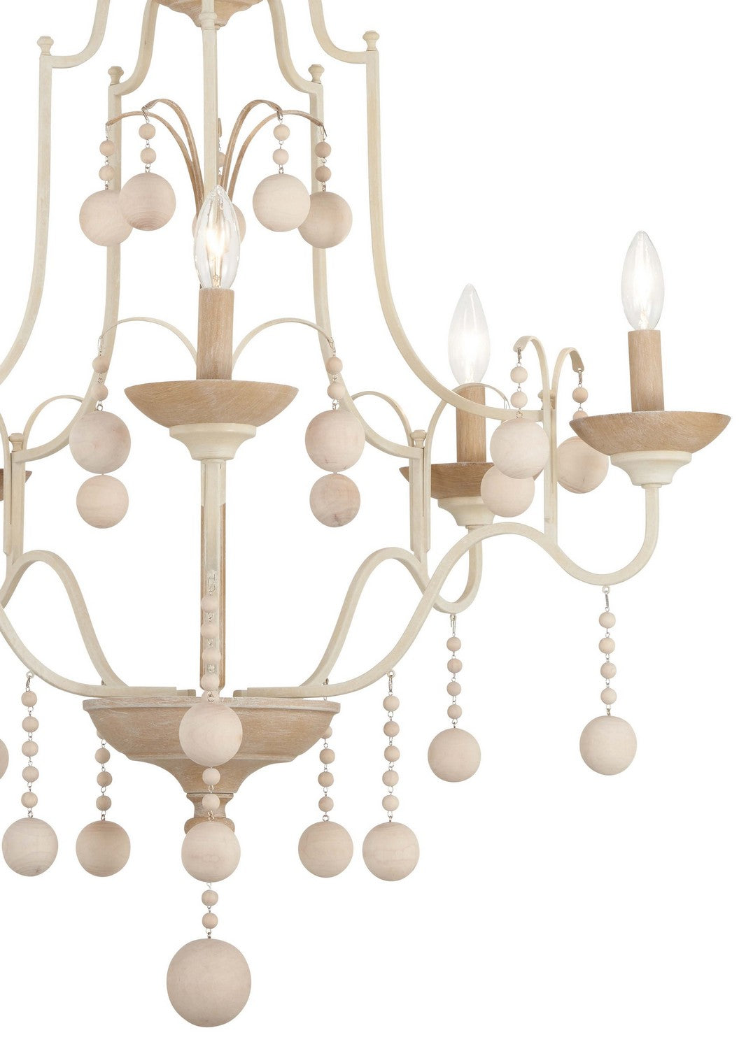 Minka Lavery Colonial Charm Five Light Chandelier in White Wash & Sun Dried Clay