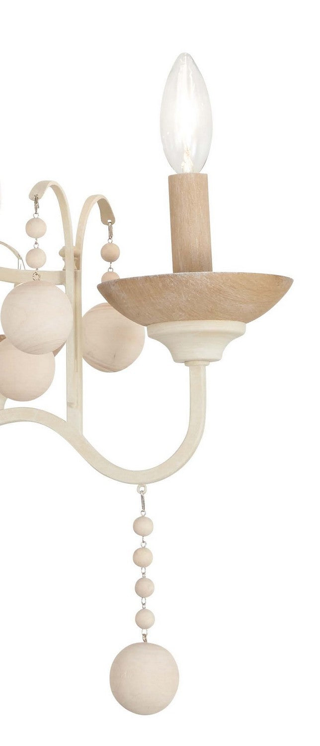 Minka Lavery Colonial Charm Five Light Chandelier in White Wash & Sun Dried Clay