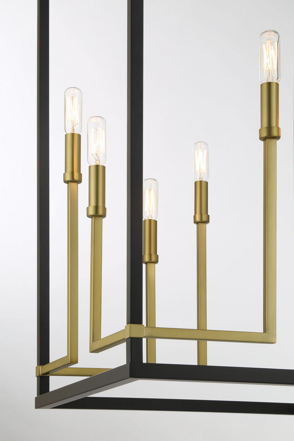 Minka Lavery Union Estates Eight Light Pendant in Coal And Soft Brass