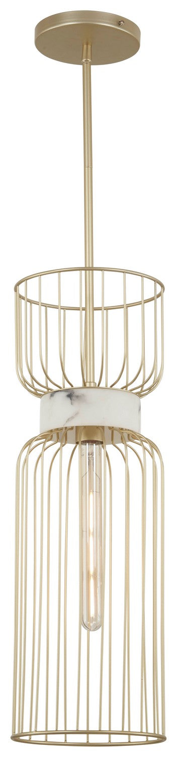 Minka Lavery Park Slope One Light Mini Pendant in Nouveau Gold