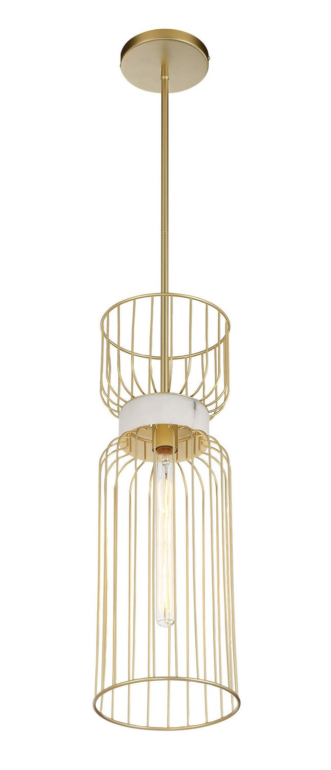 Minka Lavery Park Slope One Light Mini Pendant in Nouveau Gold