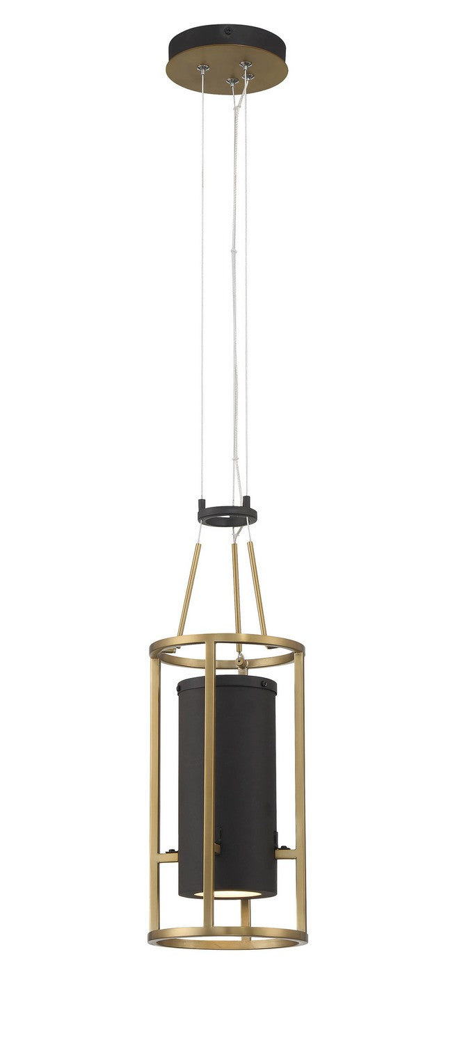 Minka Lavery Levitation LED Mini Pendant in Sand Coal & Soft Brass