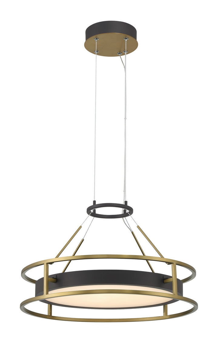 Minka Lavery Levitation LED Pendant in Sand Coal & Soft Brass