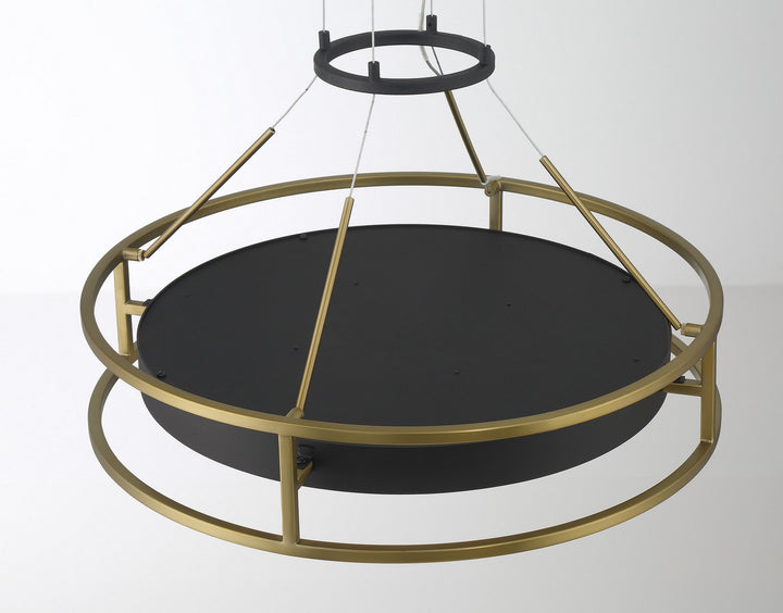 Minka Lavery Levitation LED Pendant in Sand Coal & Soft Brass