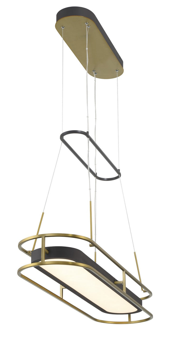 Minka Lavery Levitation LED Island Pendant in Sand Coal & Soft Brass