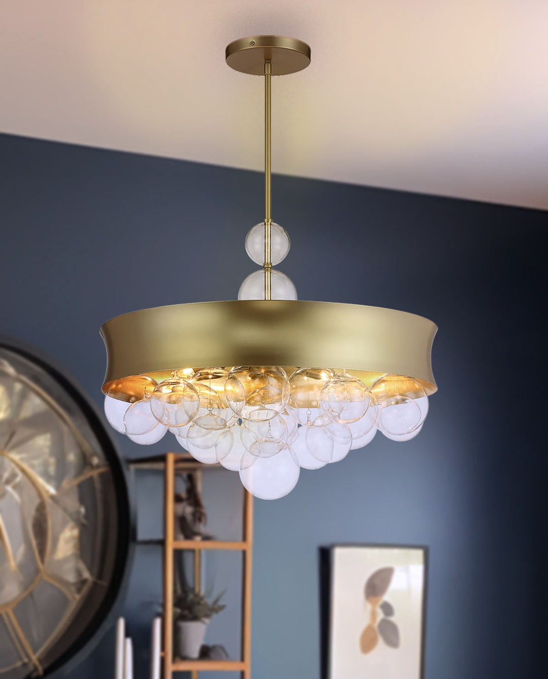 Minka Lavery Verdi Square Eight Light Convertible Pendant in Soft Gold