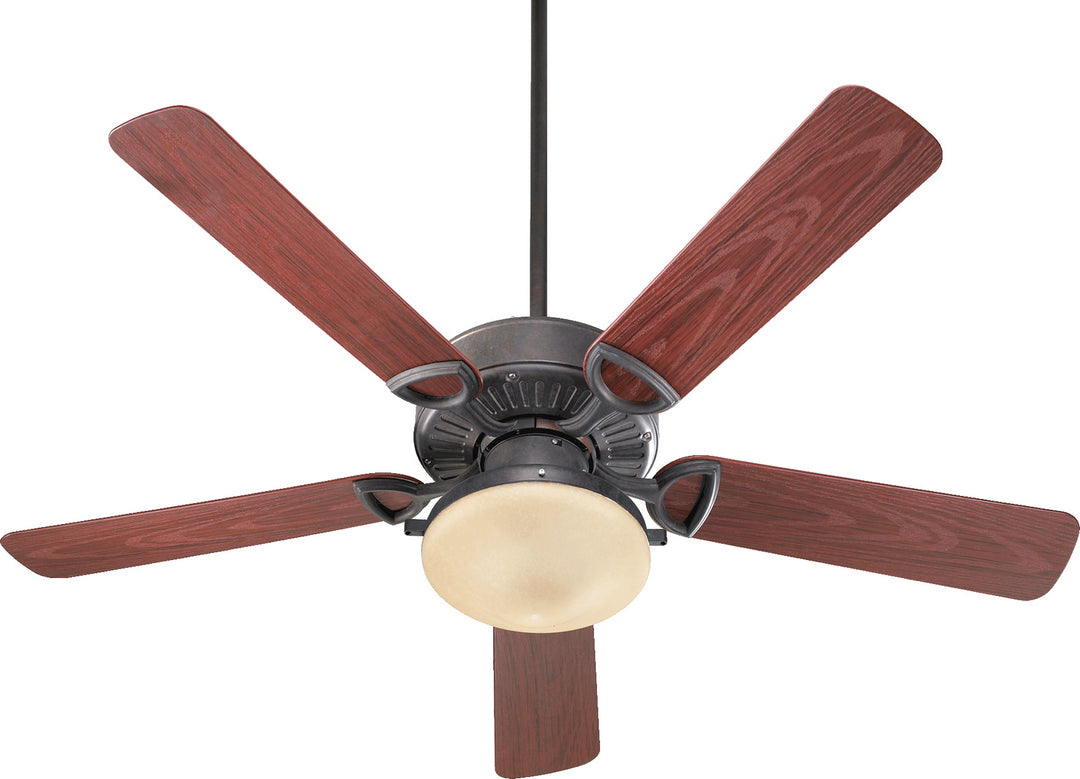 Quorum Estate 52" Outdoor Pull Chain Fan with 18W non dimming LED Light