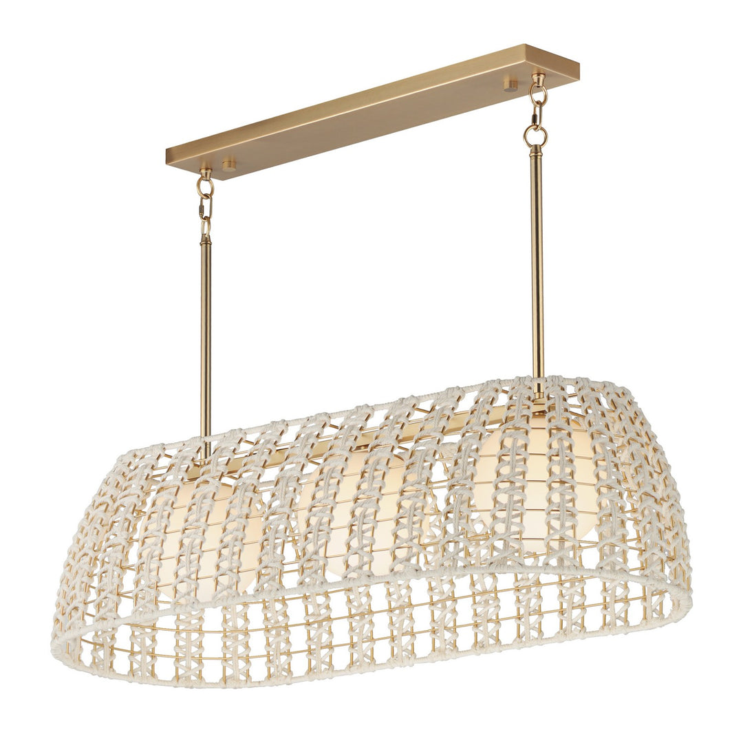 MaximMacrameThree Light Linear Pendant