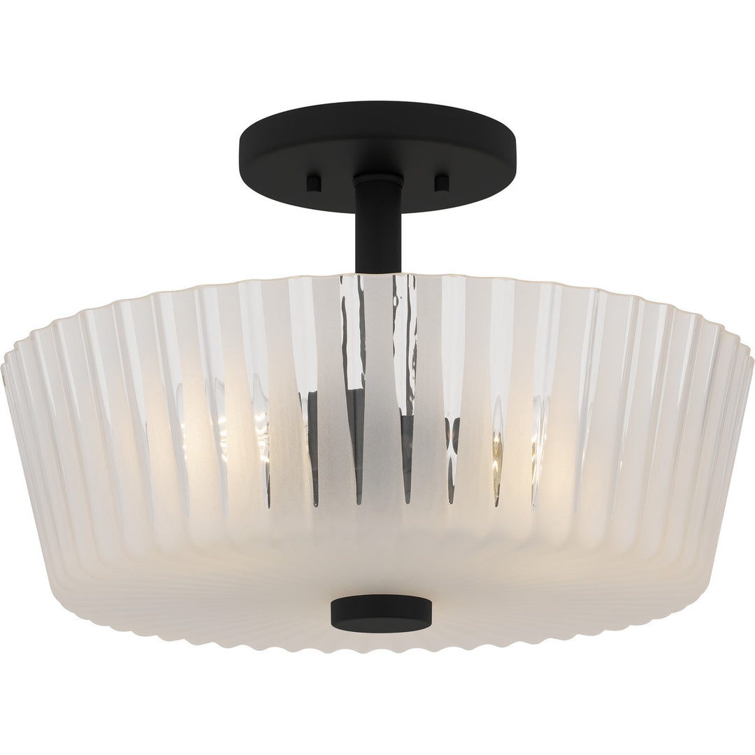 QuoizelGrayThree Light Semi-Flush Mount