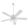 Quorum Ovation | Indoor Ceiling Fan with 7W A19 & 3 speed pull chain