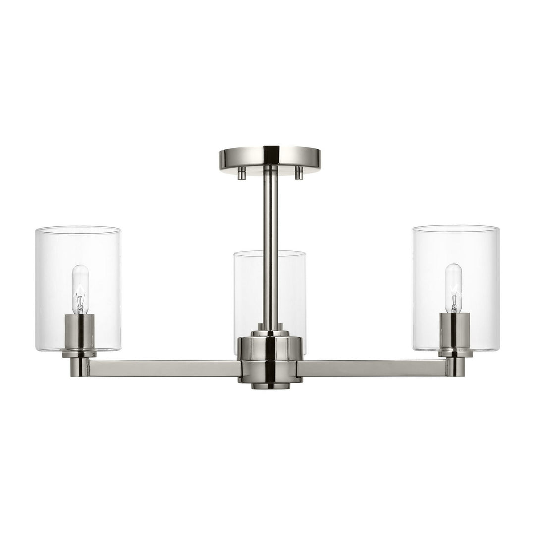 Visual Comfort StudioFulltonThree Light Semi-Flush Mount