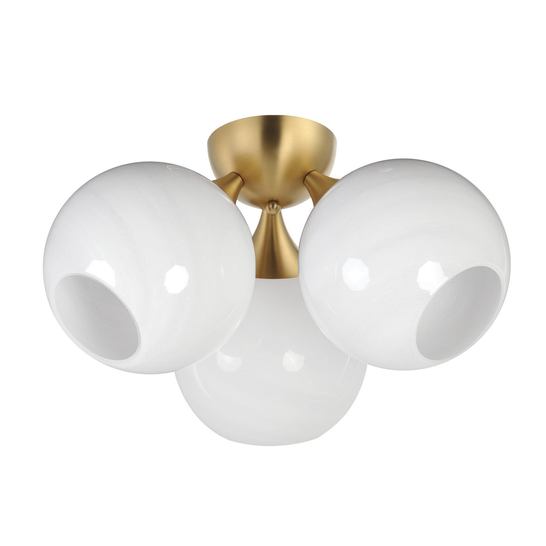 MaximNeveThree Light Semi Flush Mount