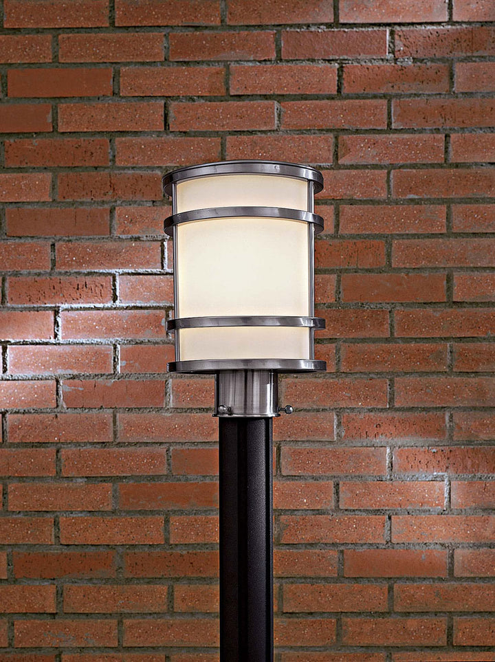 Minka Lavery Bay View One Light Post Mount in Brushed Stainless Steel