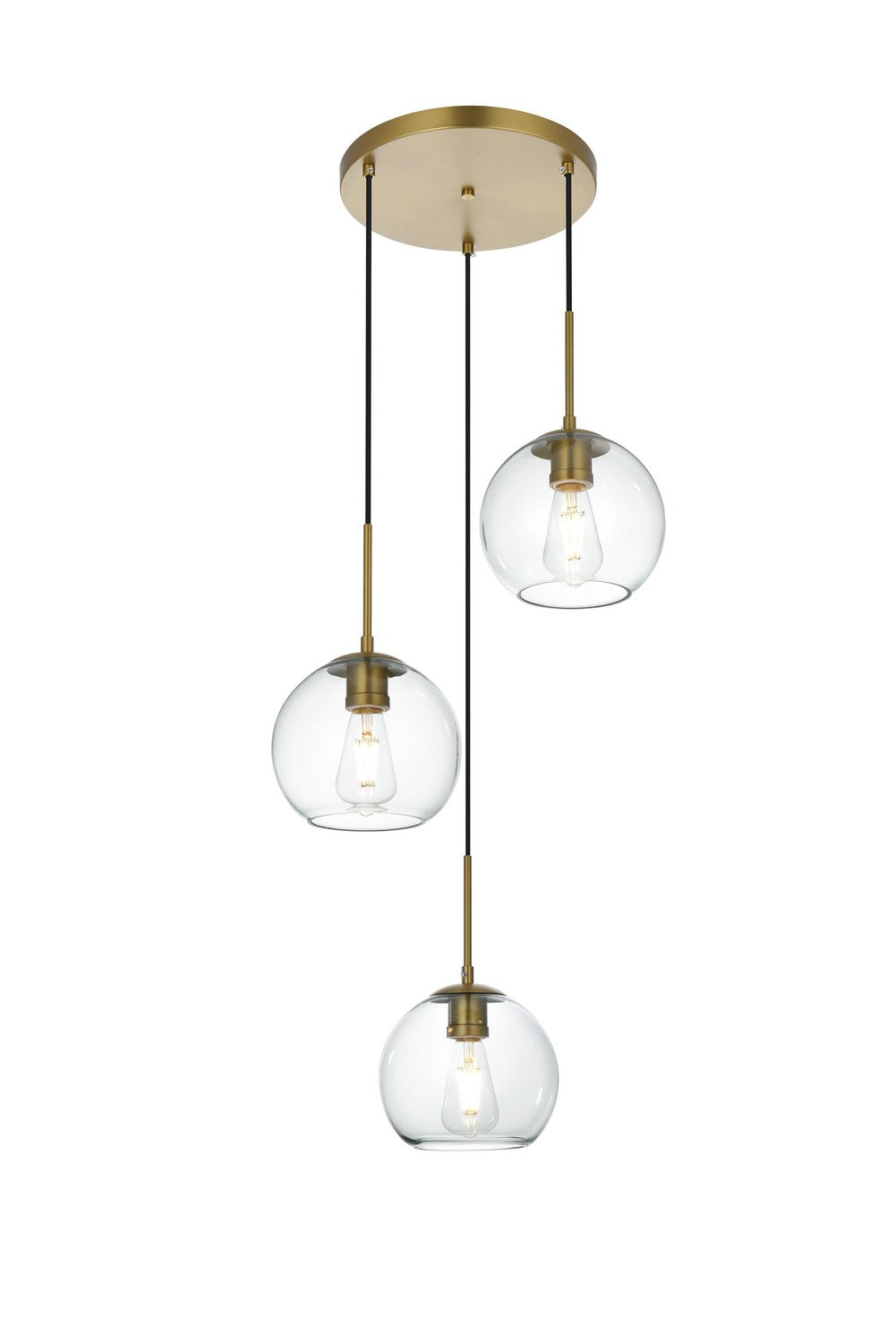 Elegant LightingBaxterThree Light Flush Mount