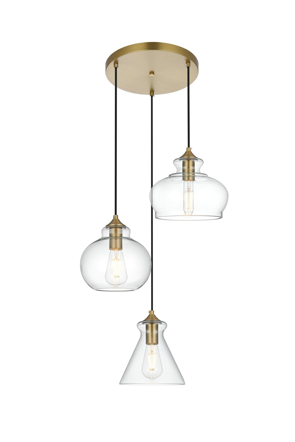 Elegant LightingDestryThree Light Pendant
