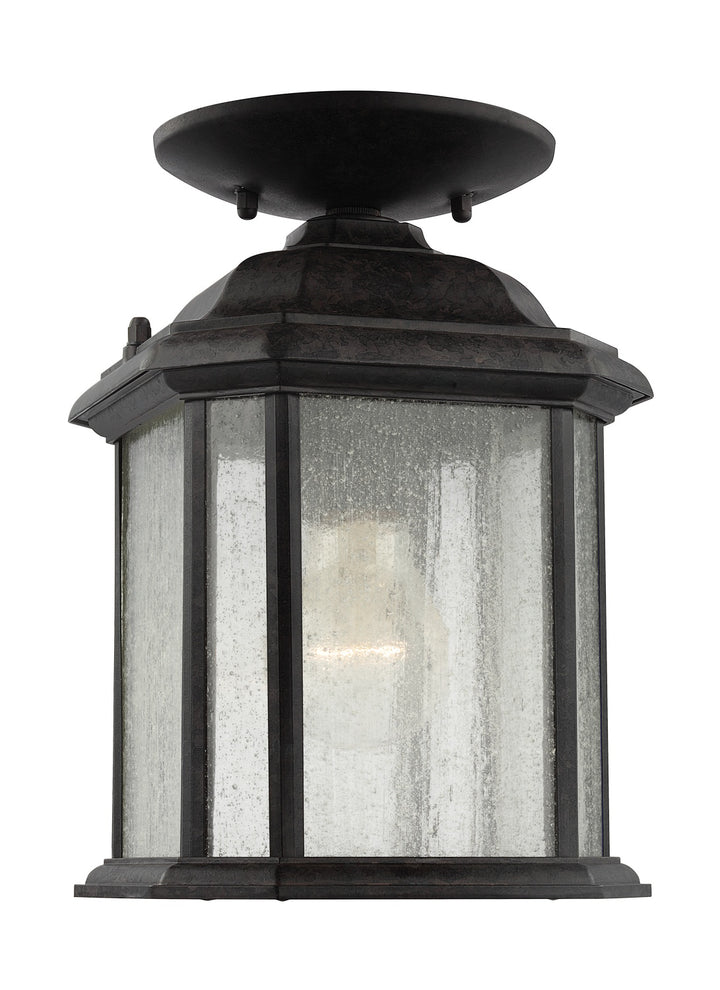 Generation Lighting. One Light Outdoor Semi-Flush Convertible Pendant