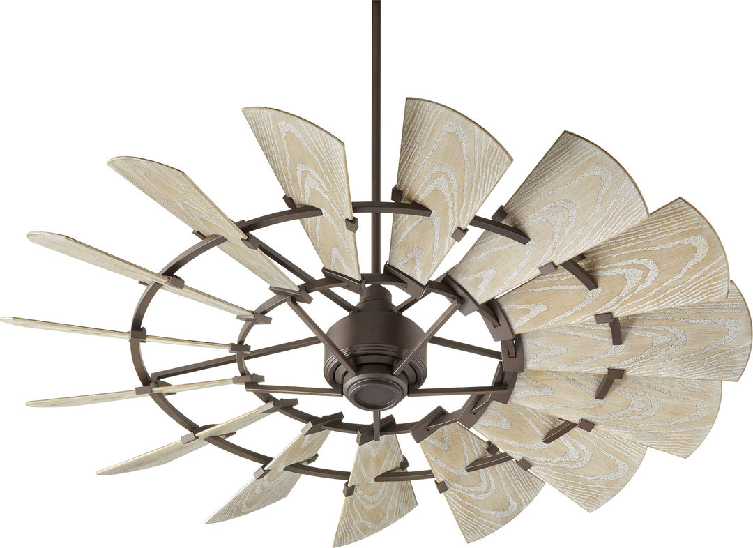 Quorum Windmill Indoor/Outdoor DC Farmhouse Patio Fan with Remote