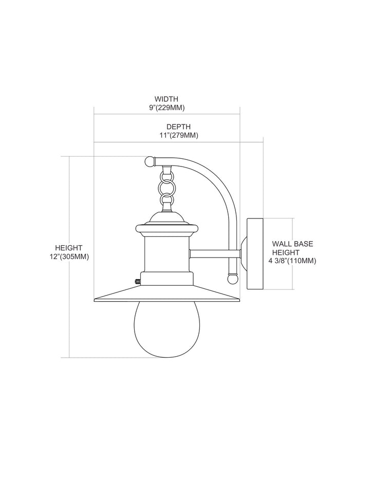 ELK Home One Light Outdoor Wall Sconce