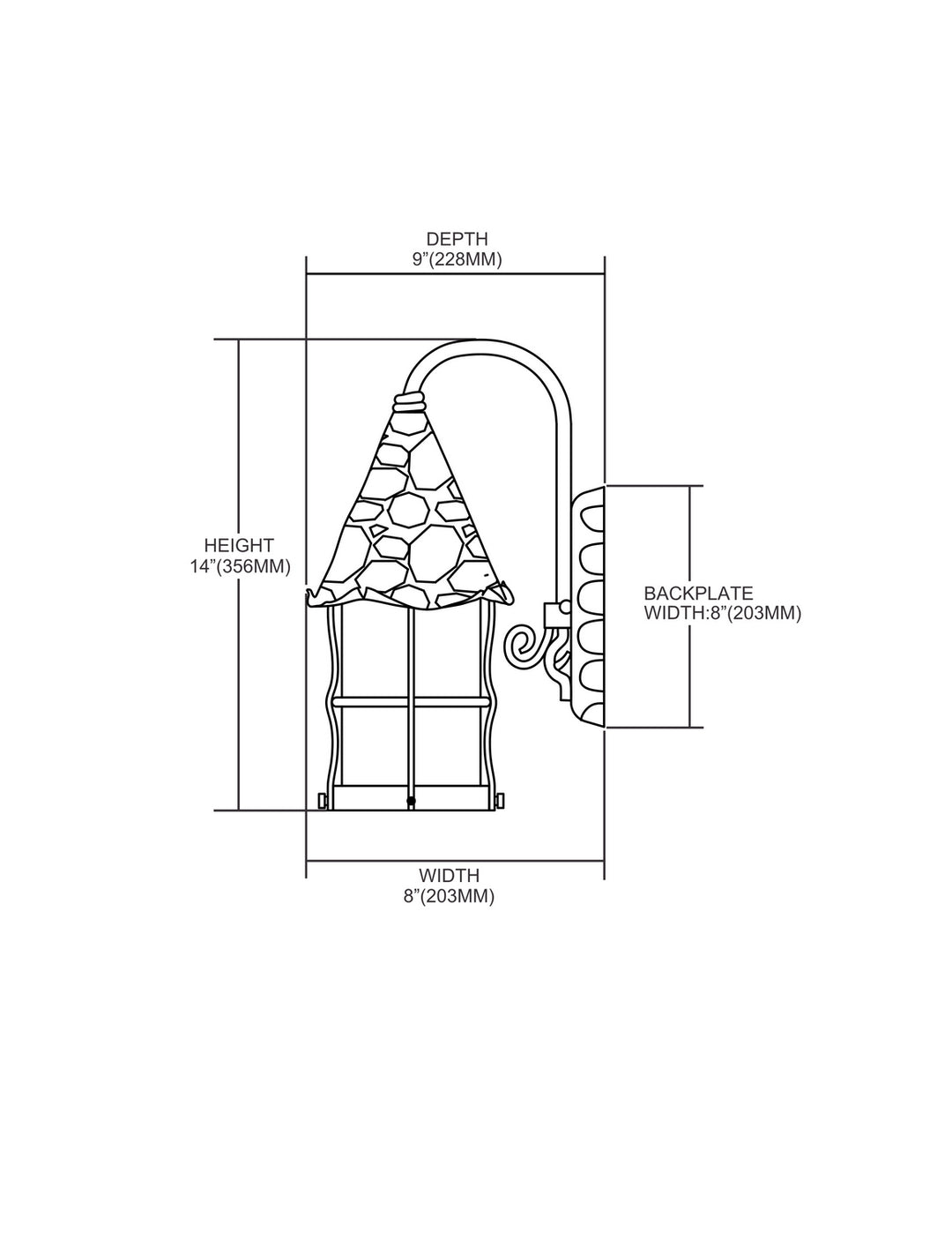 ELK Home One Light Outdoor Wall Sconce