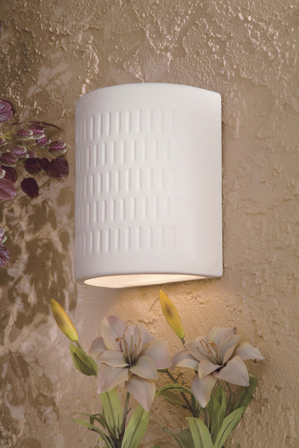 Minka Lavery One Light Wall Sconce in White Ceramic