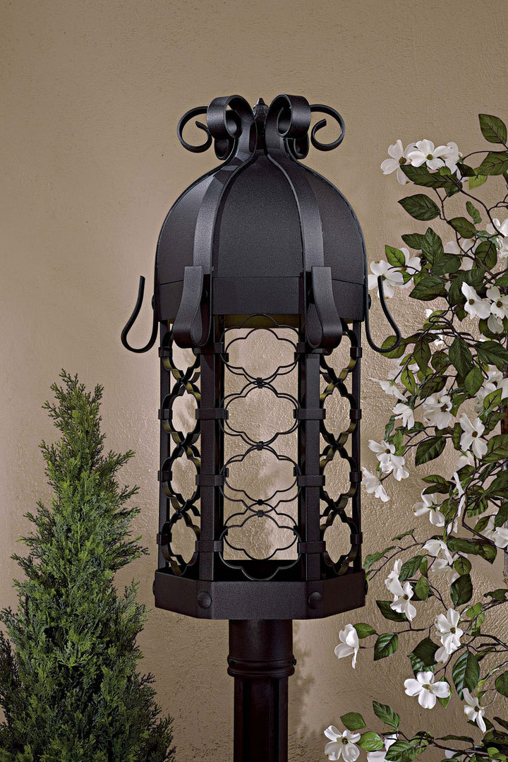 Minka Lavery Montalbo One Light Outdoor Post Mount in Coal