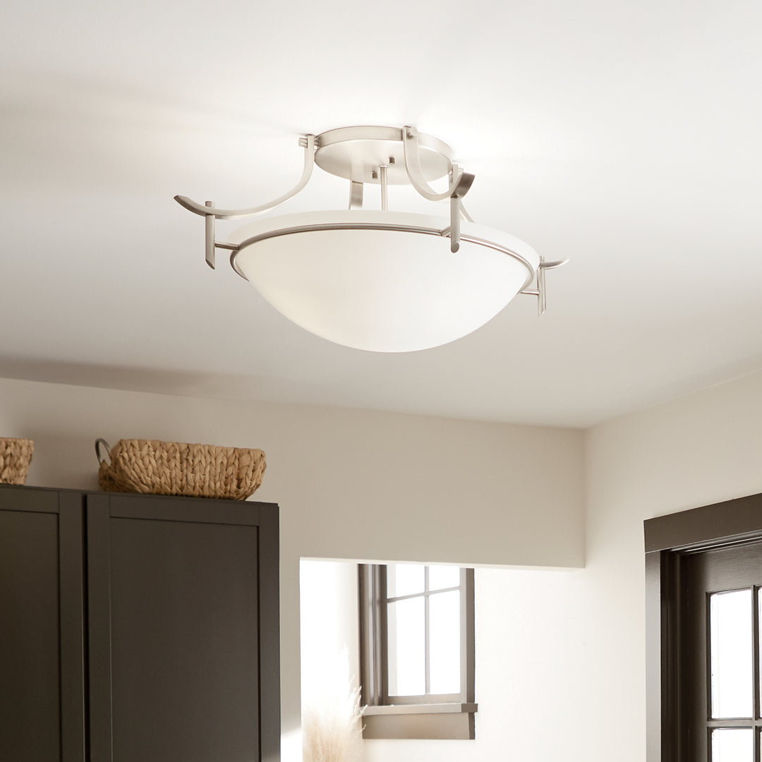 Kichler Three Light Semi Flush Mount