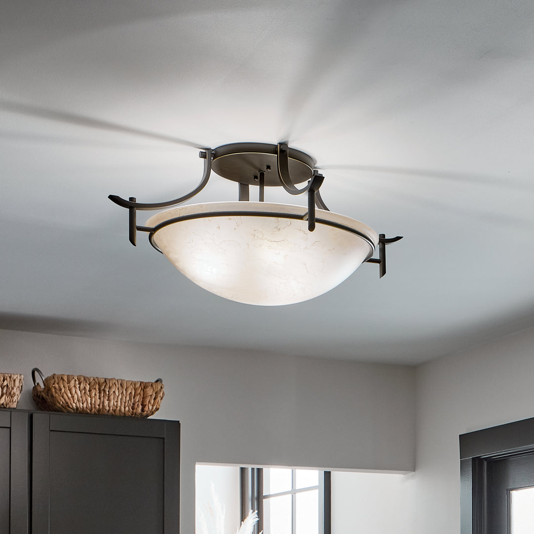 Kichler Three Light Semi Flush Mount