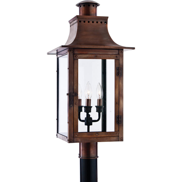 Quoizel Three Light Outdoor Post Lantern