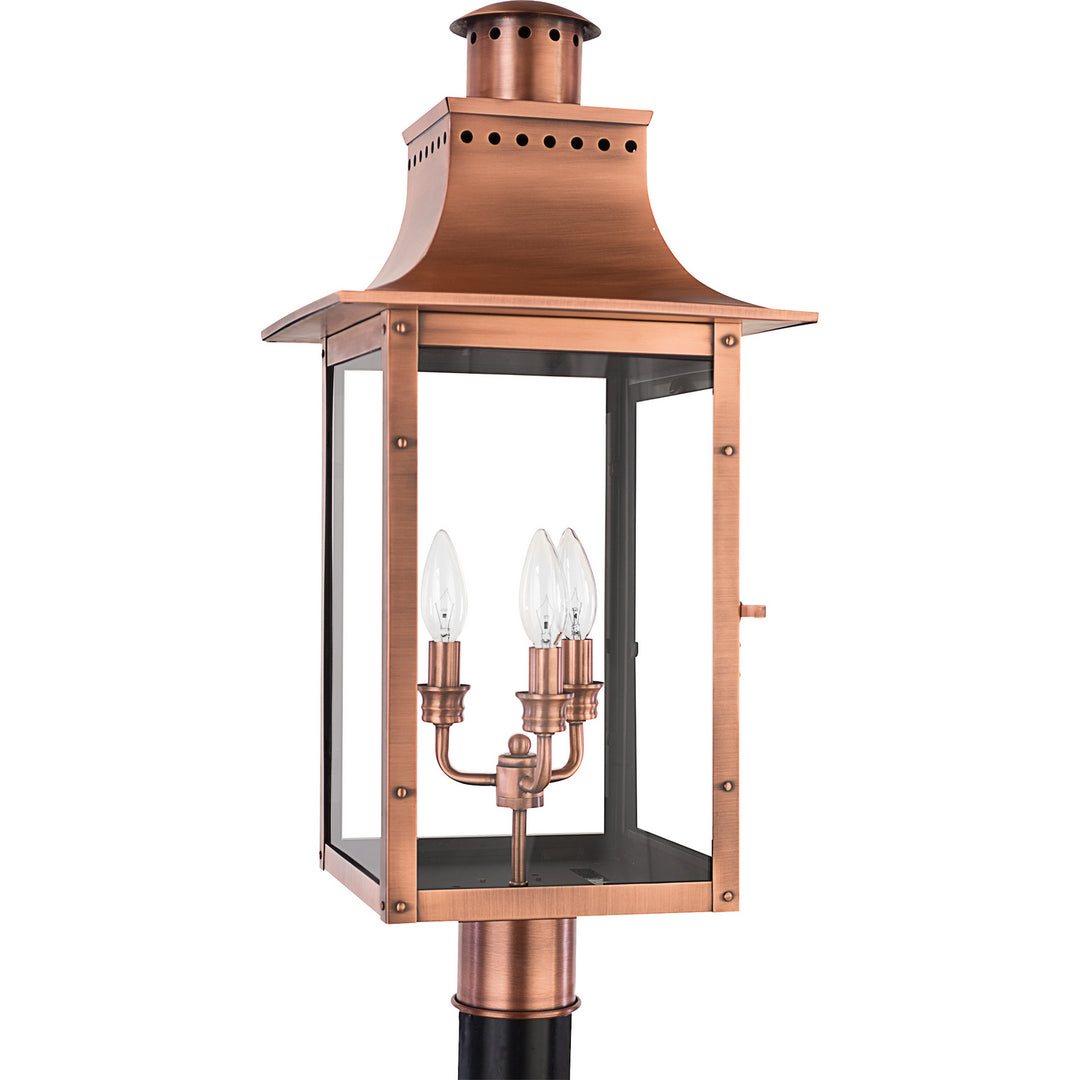 Quoizel Three Light Outdoor Post Lantern