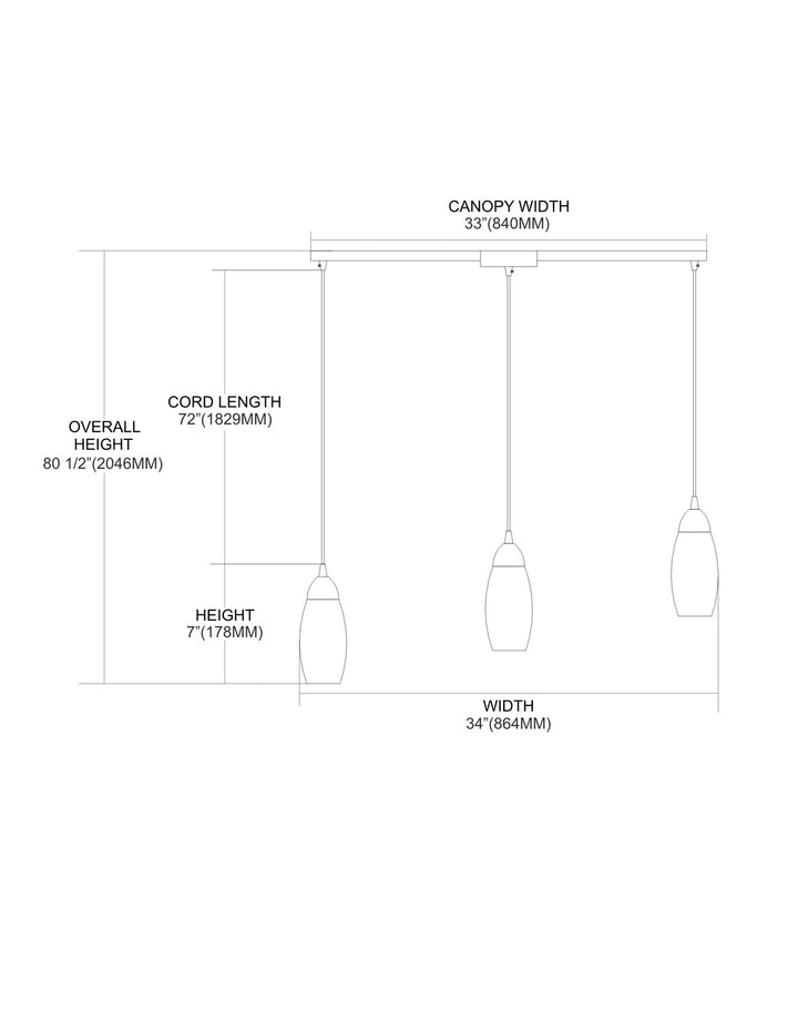 ELK Home Three Light Pendant