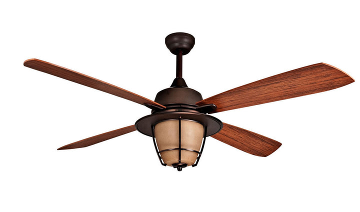 Craftmade Morrow Bay 56" Outdoor Pull Chain Ceiling Fan with LED Light in Espresso