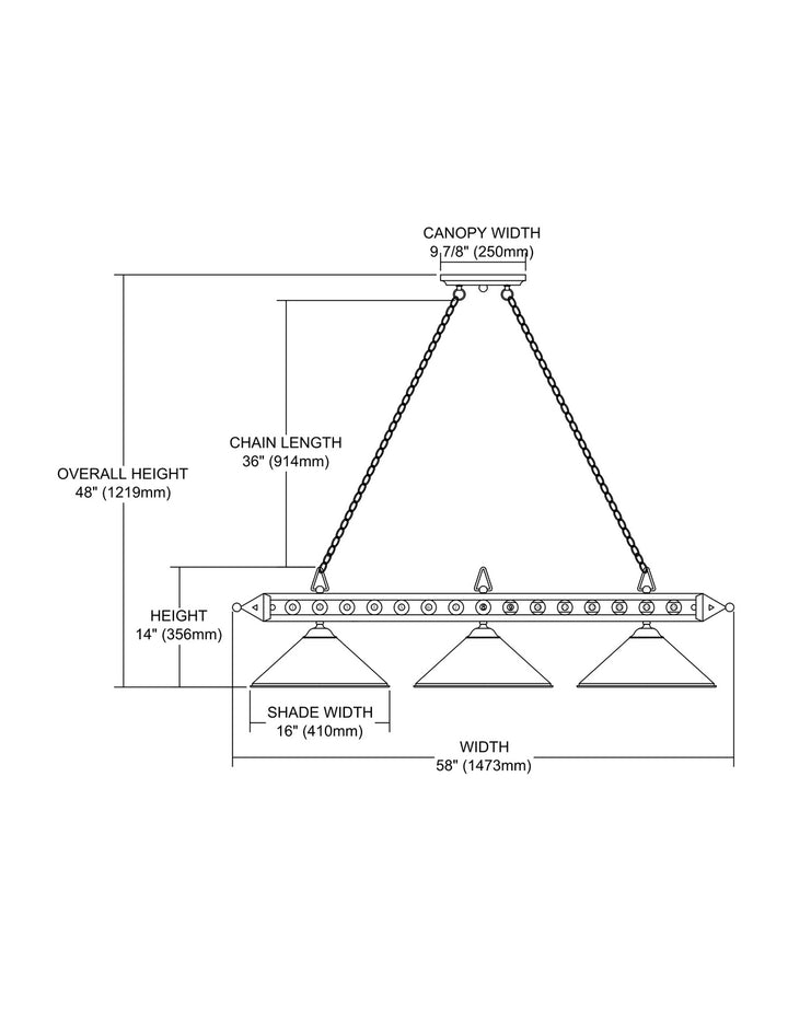 ELK Home Three Light Linear Chandelier