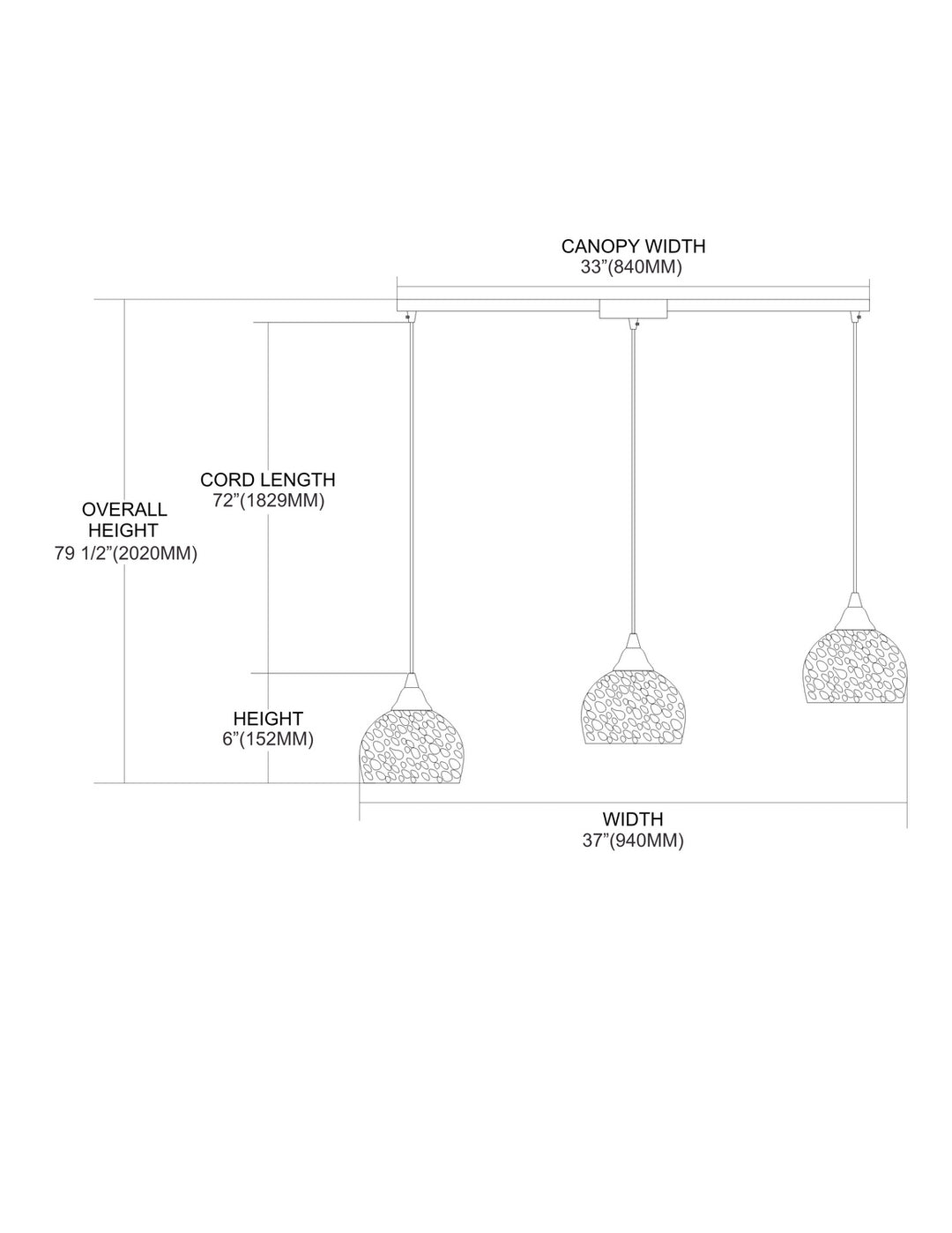 ELK Home Three Light Pendant