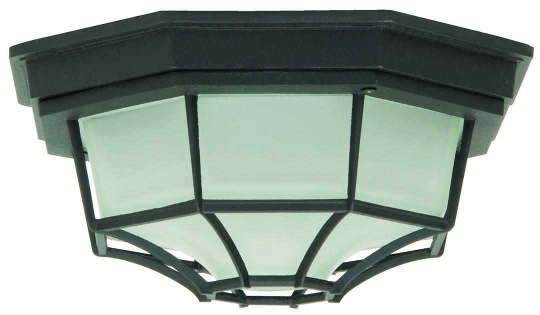 Bulkheads Octagonal Cast One Light Flushmount in Textured Black