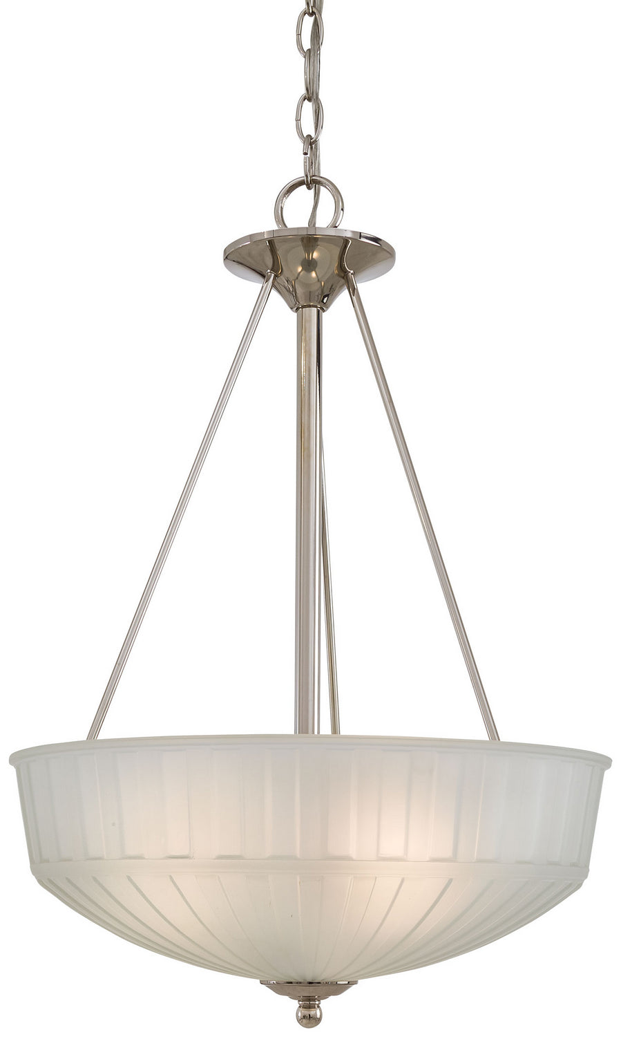 Minka Lavery 1730 Series Three Light Pendant in Polished Nickel