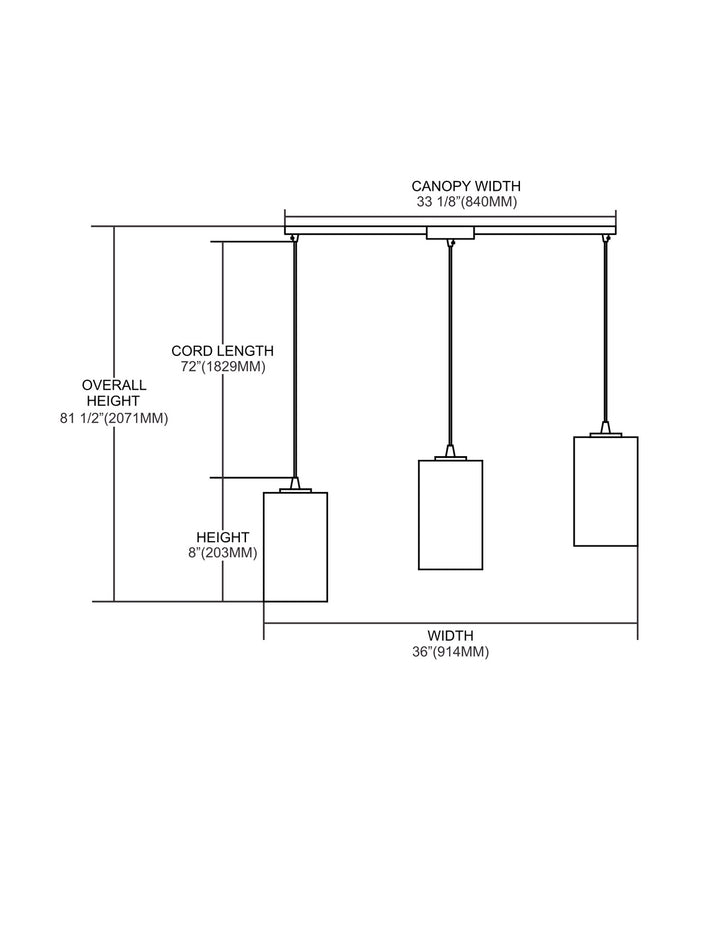 ELK Home Three Light Pendant