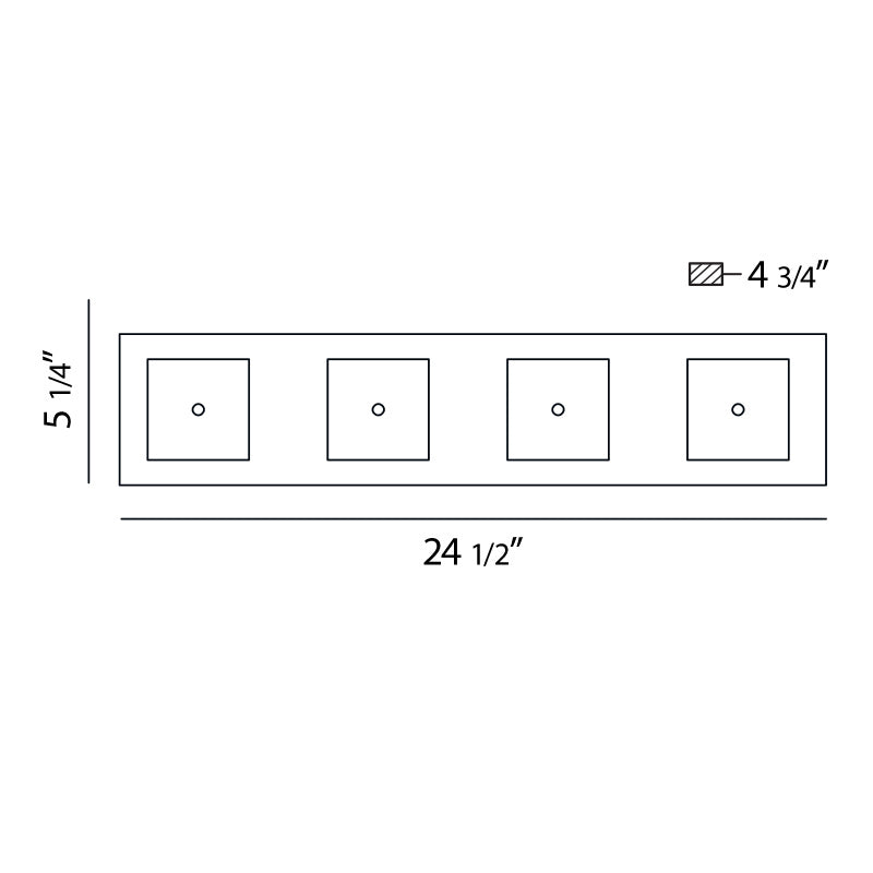 Eurofase Four Light Bathbar