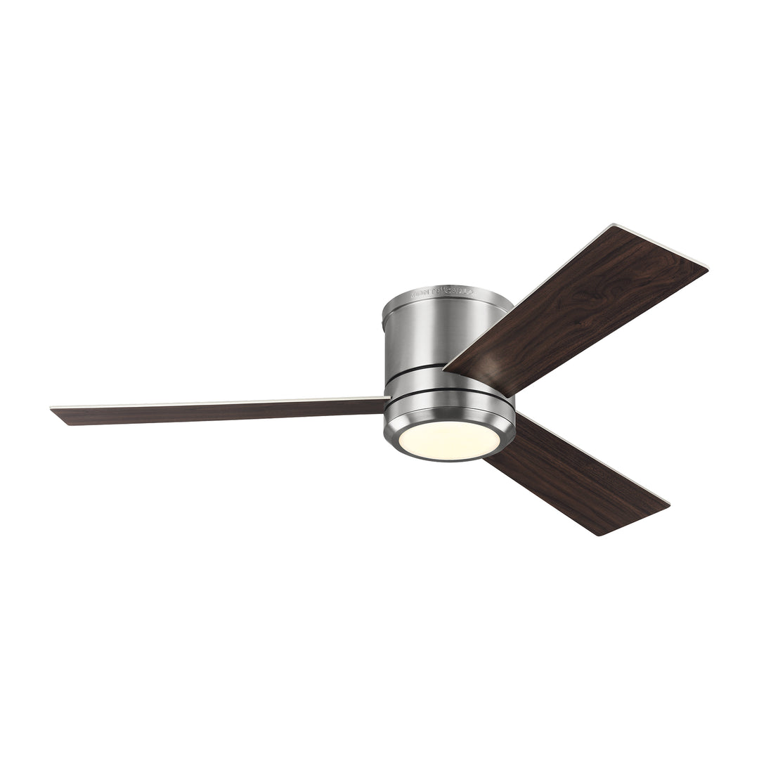 Generation Lighting Clarity Flushmount Ceiling Fan with 20W LED Light and Wall/Remote Control