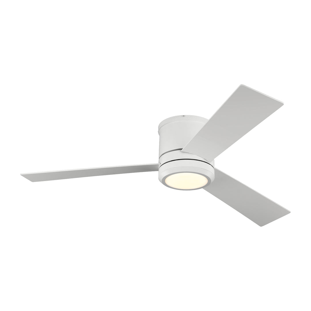 Generation Lighting Clarity Flushmount Ceiling Fan with 20W LED Light and Wall/Remote Control