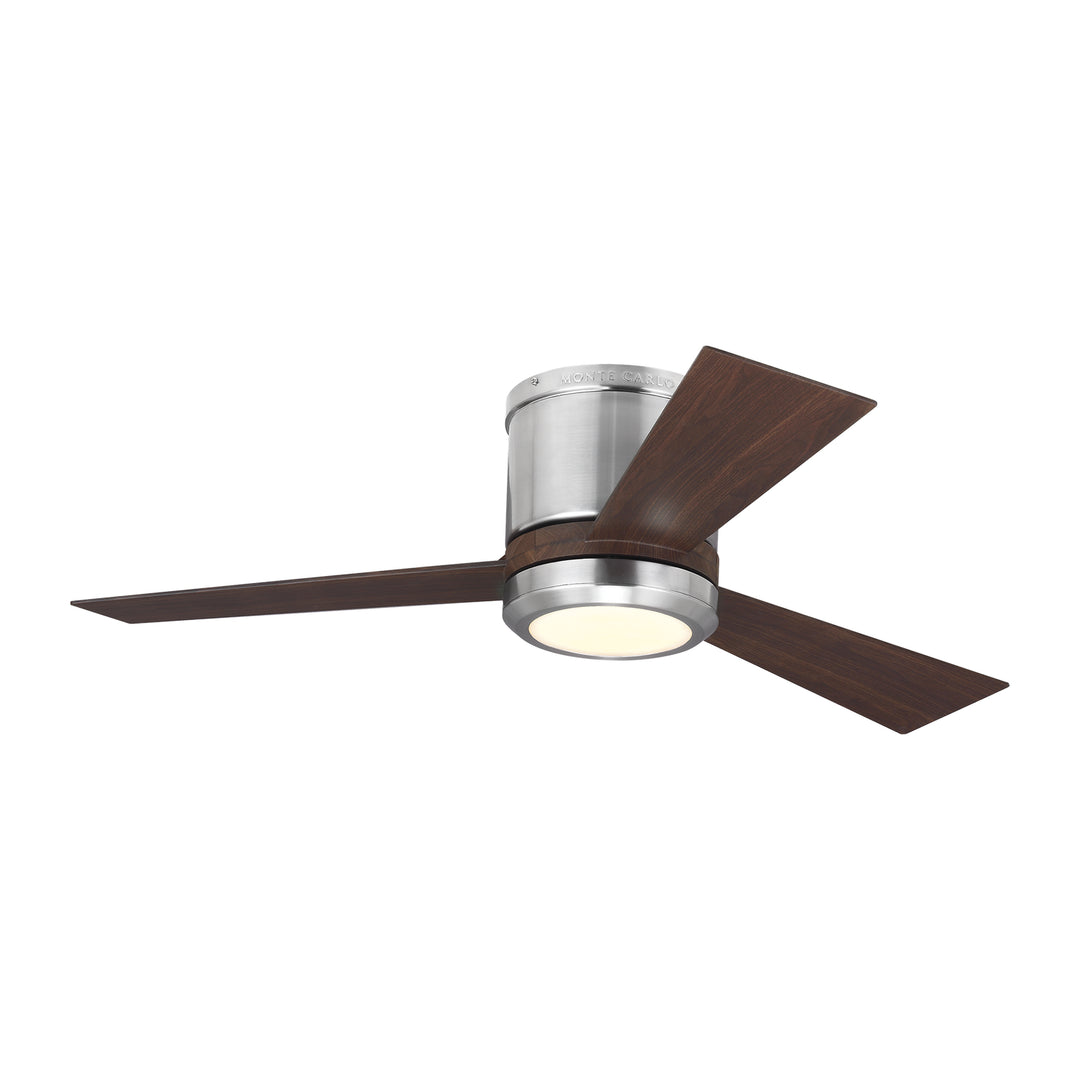 Generation Lighting Clarity Flushmount Ceiling Fan with 20W LED Light and Wall/Remote Control