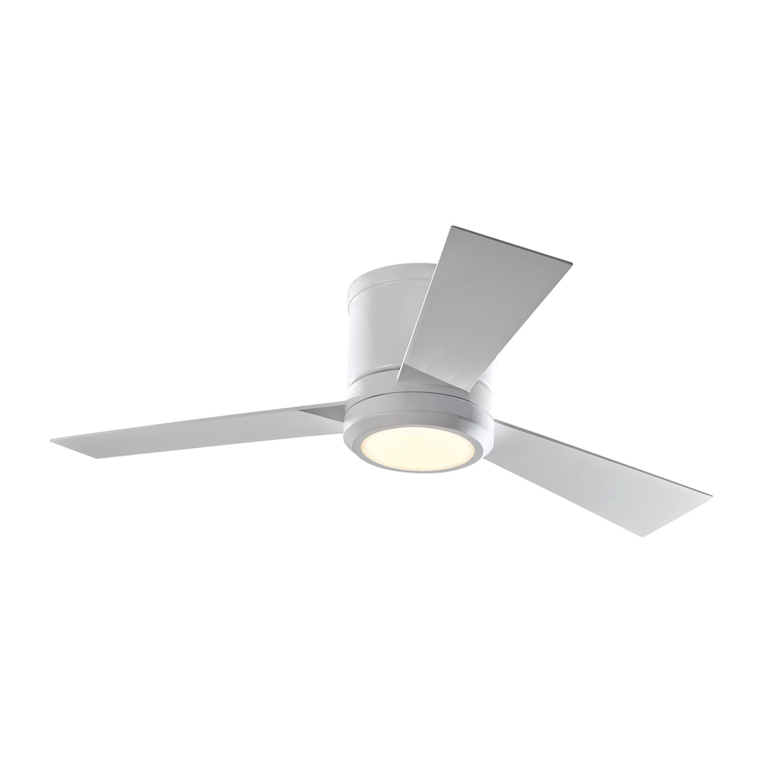 Generation Lighting Clarity Flushmount Ceiling Fan with 20W LED Light and Wall/Remote Control