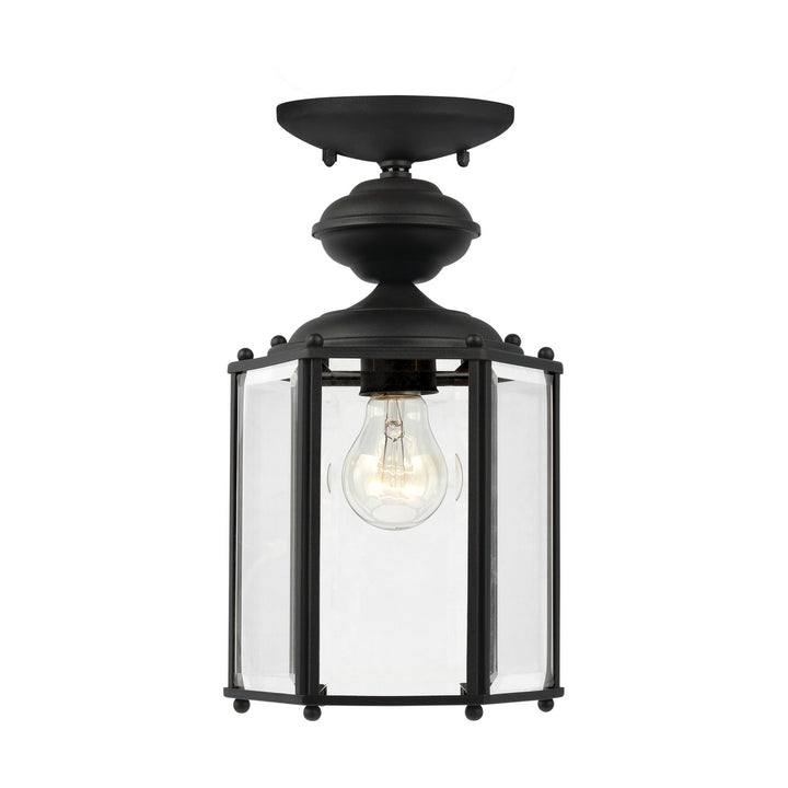 Generation Lighting. One Light Outdoor Semi-Flush Convertible Pendant