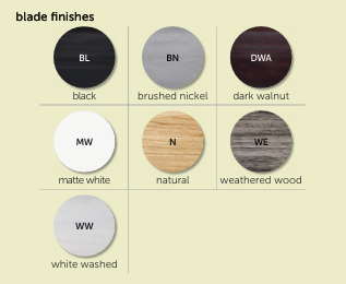 Select Blade Finish (44" Fan)