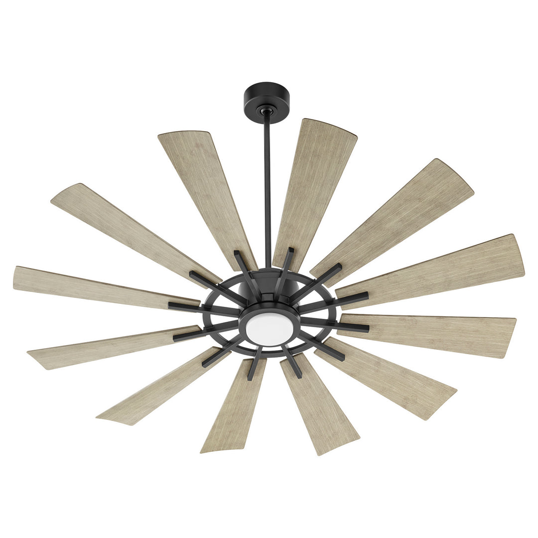 Quorum Cirque Indoor/Outdoor DC 18W LED Patio Fan with Wall Control