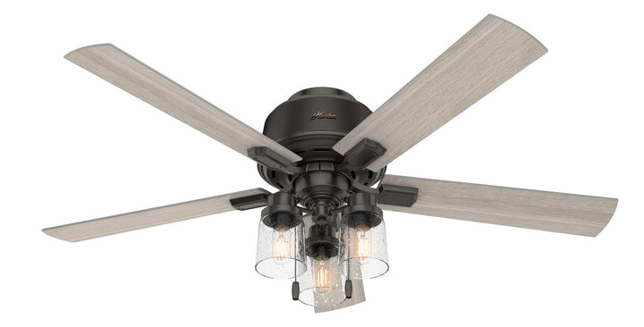 Hunter Fan Hartland Flushmount Pull Chain Ceiling Fan with 10W LED