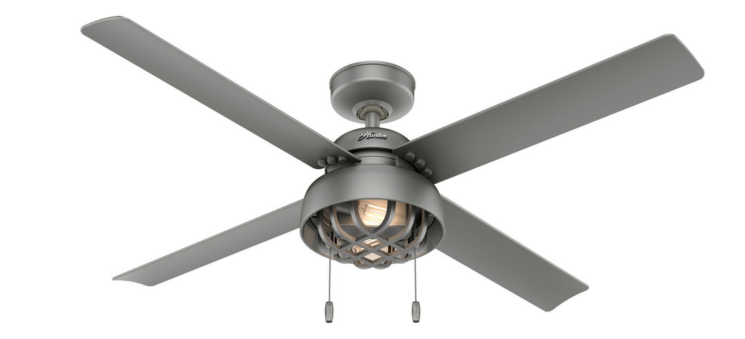 Hunter Fan Spring Mill 52" Outdoor Pull Chain Ceiling Fan with 7W LED